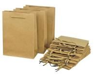 Пакет бумажный крафт с веревочными ручками 200х150х60 120гр/м2 1/12/1500