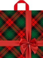 Пакет с петлевой ручкой (40х44)-75 Бантик на красном Тико 50/300