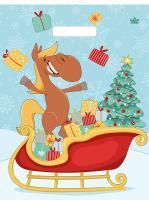 НГ Пакет с вырубной ручкой (31х40)-30 Веселье 50/1300