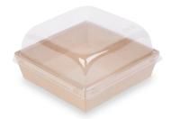 Контейнер бумажный 550мл 130х130х40мм крафт ламин OSQ SmartPack (кр 462521, 467179) 50/450