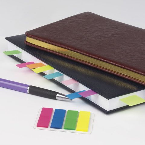 Закладки клейкие пластиковые 12х45мм 4 цв х25л неон STAFF 1/30/540 Закладки клейкие пластиковые 12х45мм 4 цв х25л неон STAFF 1/30/540