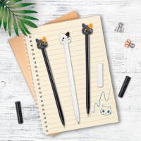 Ручка с топпером шариковая ЮНЛАНДИЯ Кошка корпус ассорти СИНЯЯ узел 0,7мм 1/12