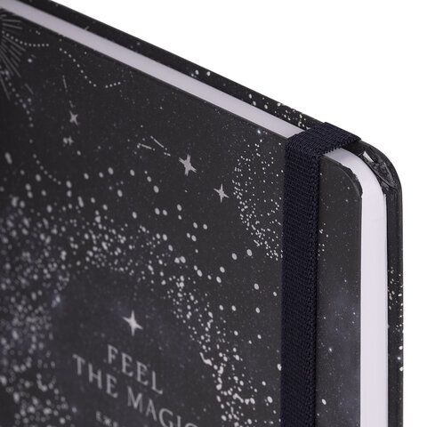 Ежедневник А5 145х203мм 128л недатир твердый фольга BRAUBERG Stars 1/16