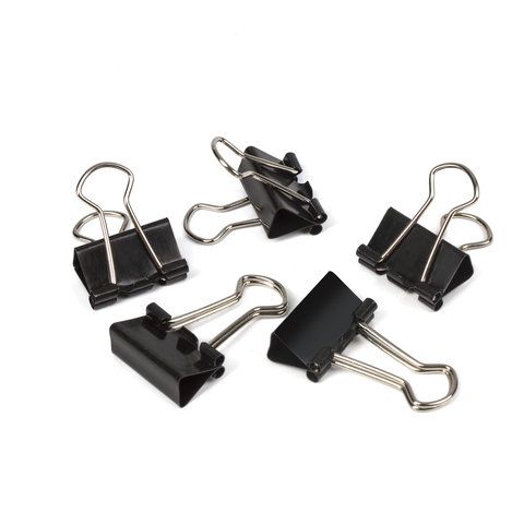 Зажимы для бумаг 19мм на 60л (12шт) черные в картонной коробке Staff 1/12