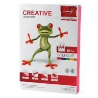 Цветная бумага А4 100л 80г/м2 интенсив розовая CREATIVE color 1/25 