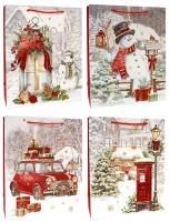 НГ Пакет подарочный бумажный (30х40х12) Снежный уют 1/12