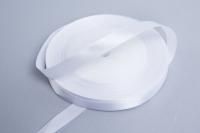 Лента атласная 10мм 25м белая 1/10