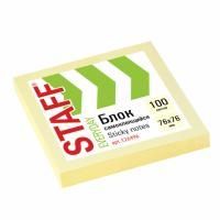 Блок самоклеящийся 76х76мм 100л желтый пастель STAFF 1/12 Блок самоклеящийся 76х76мм 100л желтый пастель STAFF 1/12