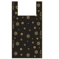 Пакет Майка ПНД Звезды черная (35+16)х52-20 МП 100/1000 Пакет Майка ПНД Звезды черная (35+16)х52-20 МП 100/1000