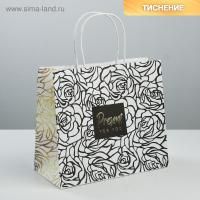 Пакет подарочный крафтовый Present for you, 25x22x12см 1/12