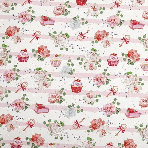 Бумага подарочная 70х100см Золотая Сказка For women,ассор. 5 дизайнов, мелов.70г/м2 1/50