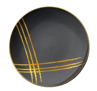 Тарелка пластиковая d-230 черная Black Royale ламинированная (6шт) 1/20