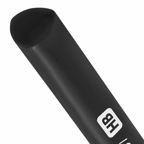 Карандаш ч/гр HB трехгранный, черный с рисунком, без резинки BRAUBERG Black&White 1/12/144