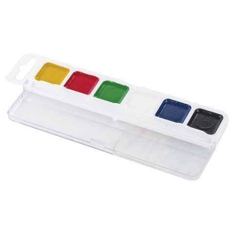 Краски акварельные 06цв медовые пластик ЮНЛАНДИЯ Веселый шмель 1/35