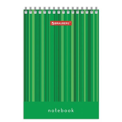 Блокнот 40л А6 108х145мм клетка гребень Полоски BRAUBERG 1/10/140