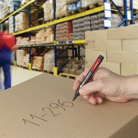 Маркер перманентный черный 3мм круглый наконечник Contract BRAUBERG 1/12/1152