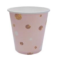 Стакан бумажный 250мл Вечеринка розовый (6шт) 1/144