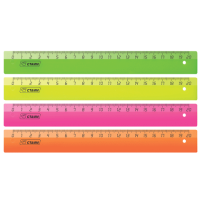 Линейка 20см пластиковая непрозрачная неоновая ассорти Neon СТАММ 1/20/560