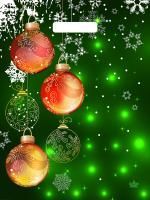 НГ Пакет с вырубной ручкой (31х40)-60 Шары в зелёных огнях ТИКО 50/500