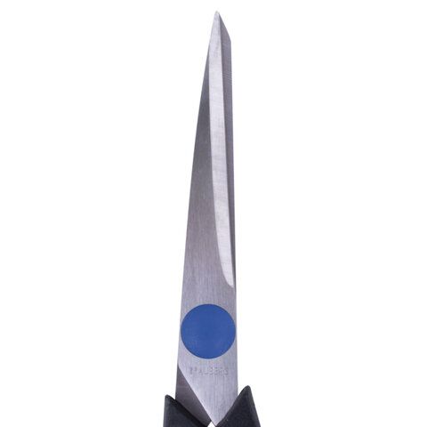 Ножницы 190мм метал черно-синие вставки европодвес Soft Grip Brauberg 1/12