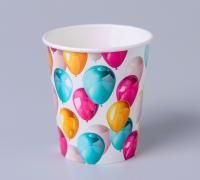 Стакан бумажный 250мл Шары 10/240