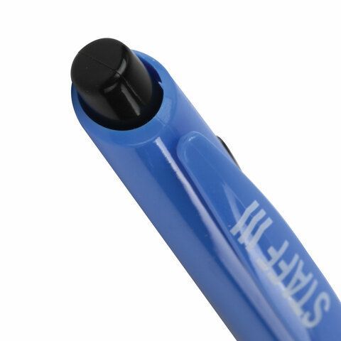 Ручка шариковая автоматическая с грипом STAFF College BP-16 Neon, СИНЯЯ, ассорти, 0,35 мм, 143750