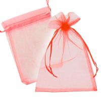 Подарочный мешок текстильный ОРГАНЗА КРАСНЫЙ 7х9см 1/25/250