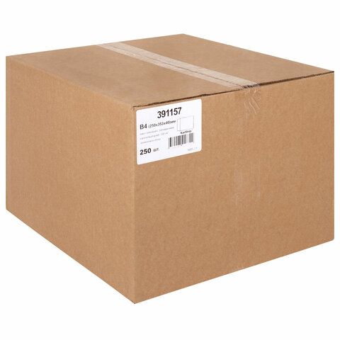 Конверт-пакет В4 объемный (250х353х40мм) до 300 листов, крафт, отрывная полоса, 391157 (вывод) Конверт-пакет В4 объемный (250х353х40мм) до 300 листов, крафт, отрывная полоса, 391157 (вывод)