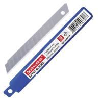 Лезвия для ножей 9мм 10шт в пластиковом пенале BRAUBERG 1/10/800