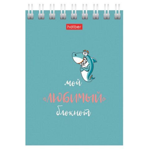 Блокнот 40л А7 75х105мм гребень клетка HATBER Мой любимый блокнот 1/120 Блокнот 40л А7 75х105мм гребень клетка HATBER Мой любимый блокнот 1/120