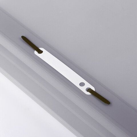 Папка скоросшиватель с прозр верхн лист BRAUBERG А4 серый 1/25/400