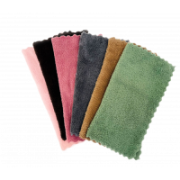 Салфетка микрофибра (29х29) универсальная Плюш Графит КП 1/50/400