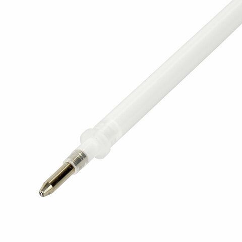 Стержень гелевый BRAUBERG White, 130мм, БЕЛЫЙ, евронаконечник, узел 1мм, линия 0,5мм, 170378