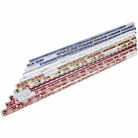 НГ Бумага упаковочная 70х100см ЗОЛОТАЯ СКАЗКА Red&Blue мелов 10дизайнов 105г/м2 1/50