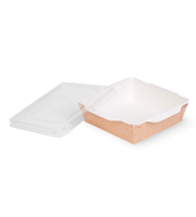 Крышка для контейнера 900мл 163х163х13,5мм OSQ OpSalad прозр плоская 50/400