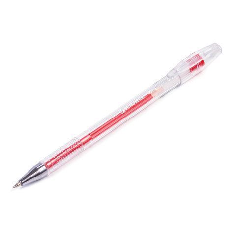 Ручка гелевая красная 0,5мм линия 0,35мм Jet BRAUBERG 1/12/1728