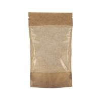 Пакет Zip-Lock Дой-Пак крафт (14х22,5)+(4+4) с большим окном Aviora 100/700