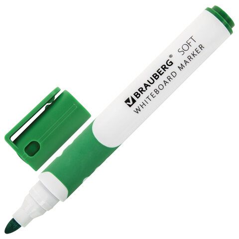 Маркер для доски НАБОР 4шт 5мм круглый наконечник BRAUBERG SOFT 1/12/144