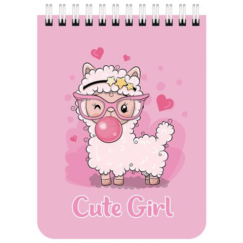 Блокнот 40л А6 108х145мм клетка гребень Зверята BRAUBERG 1/6/96