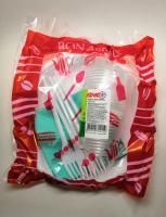 Набор одноразовой посуды Пикник на 6 персон Bon Appetiit (тар 205,стак,вил,салф) 1/32