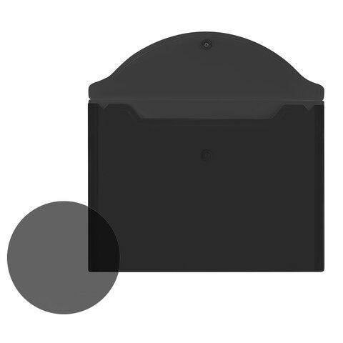 Папка-конверт А5 с кнопкой до 100л черная BRAUBERG Universal 1/10