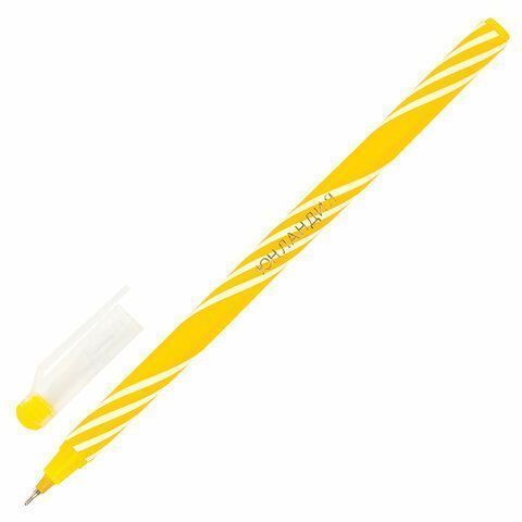 Ручка шариковая масляная синяя 0,3мм иголчатый узел 0,6мм корп ассорти ЮНЛАНДИЯ Candy 1/75/3000