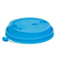 Крышка для бумажных стаканов d 90 мм с питейником флип-топ голубая ВЗЛП 50/1000 