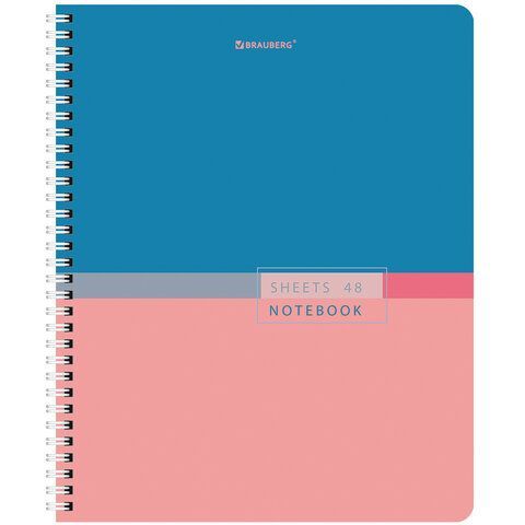 Тетрадь 48л А5 клетка гребень Color  BRAUBERG 1/4/96