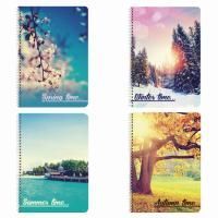 Тетрадь А4 96л 4 сезона гребень клетка BRAUBERG Тетрадь А4 96л 4 сезона гребень клетка BRAUBERG