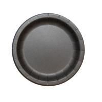 Тарелка картон d-230 черная с бортом Black ПС 50/500 Тарелка картон d-230 черная с бортом Black ПС 50/500