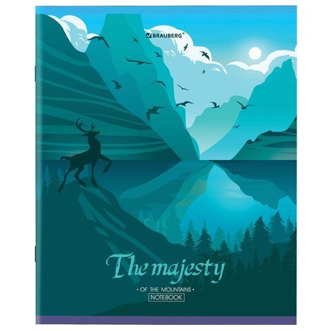 Тетрадь 48л А5  клетка обложка картон Majesty BRAUBERG 1/10/100