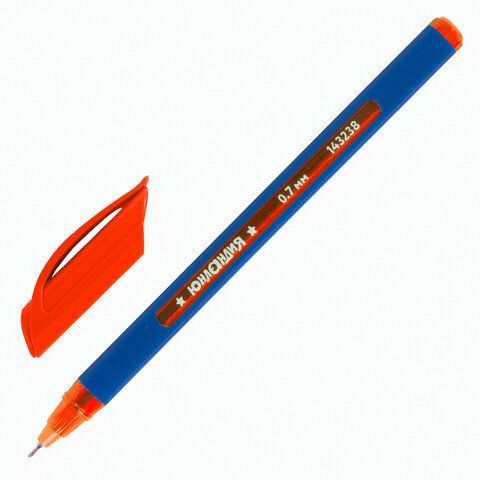 Ручка шариковая масляная синяя 0,7мм линия письма 0,35мм трехгранная ЮНЛАНДИЯ ассорти 1/12