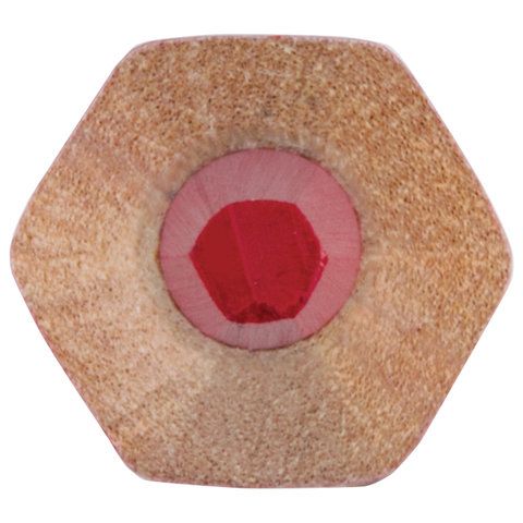 Карандаш двухцветный КРАСНО-СИНИЙ УТОЛЩЕННЫЙ BRAUBERG заточенный, грифель 4,0 мм (вывод)