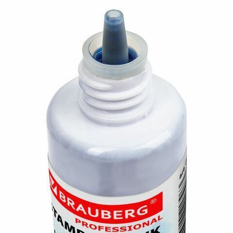 Штемпельная краска синяя 30мл на водной основе PROFESSIONAL Brauberg 1/12